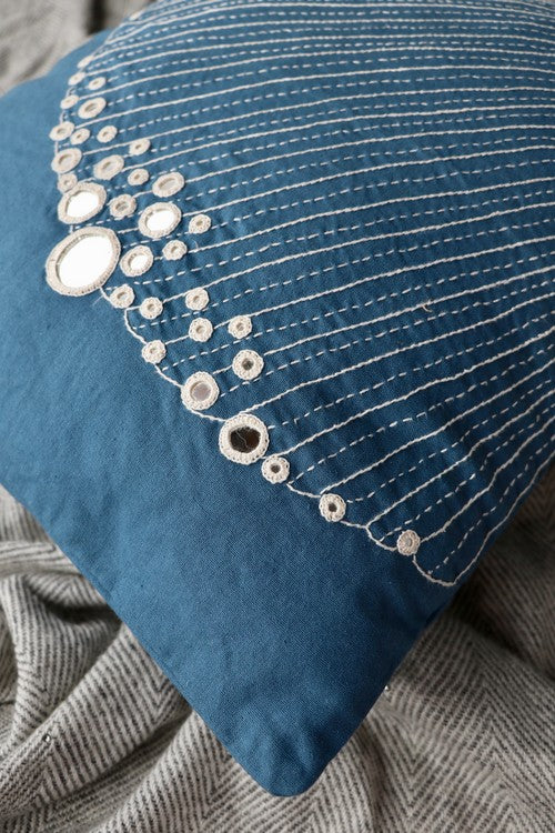 Okhai 'Clamshell' Hand Embroidered Cushion Cover