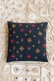 Okhai 'Clover' Hand Embroidered Mirror work Cotton Handloom Cushion Cover