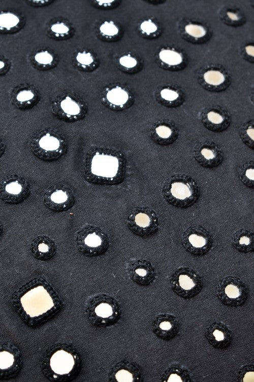Okhai 'Glitz' Mirror Work Pure Cotton Cushion Cover