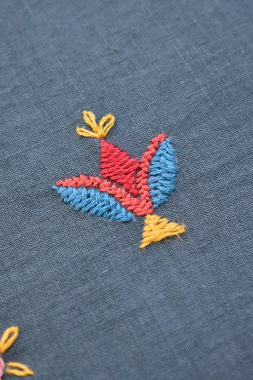 Okhai 'Souvenir' Kutchi Mirror Work Pure Cotton Cushion Cover