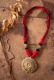 Miharu Red-Black Brass Thread Princess Necklace D29a