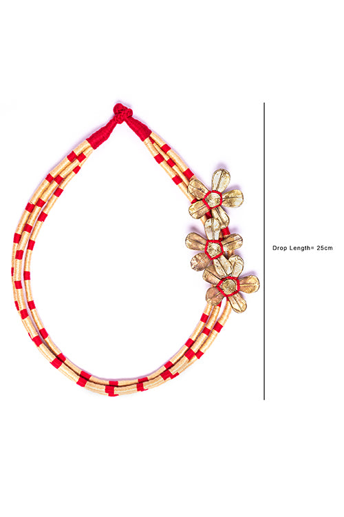Miharu Brass Thread rincess Necklace D34b