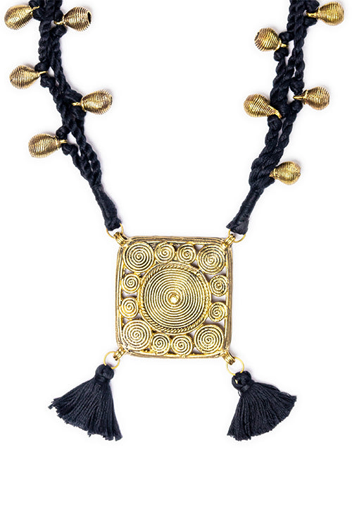 Miharu Brass Thread Princess Necklace D79a
