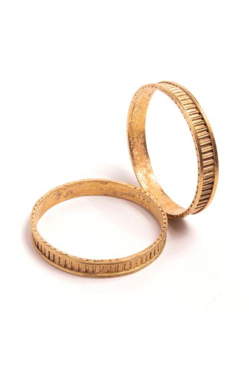 Okhai Geometric Handmade Brass Bangles Online