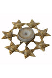 Miharu Dhokra Floral Candle Stand