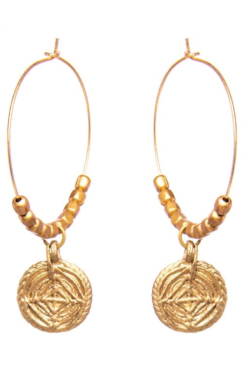 Miharu Gold tone Brass Hoops