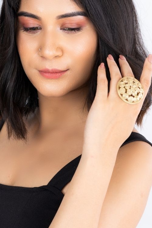 Miharu Circular Barss Adjustable Ring