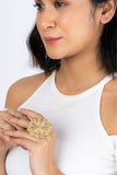 Miharu Mandala Adjustable Brass Ring