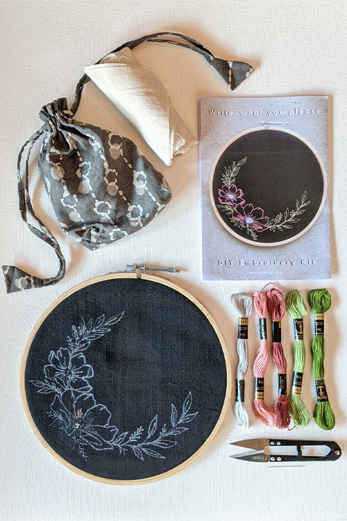 Okhai Write Your Own DIY Hoop Embroidery Kit Online