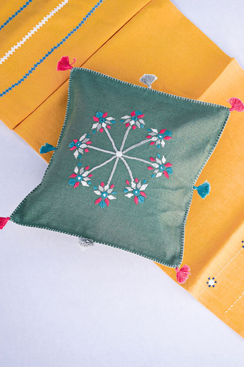 Urmul 'Dhwani'Handembroidered Cushion Cover