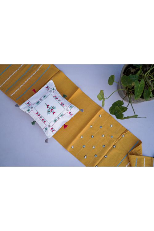 Urmul 'Laranya'Handembroidered Cushion Cover