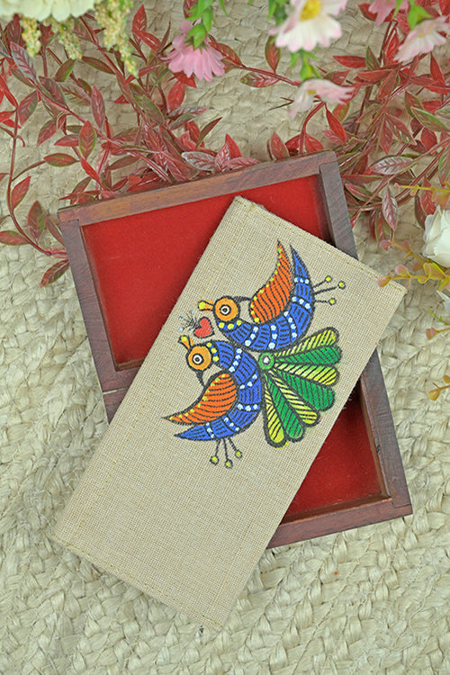 Diorama Designs Jute Hanpainted Nature Envelope - Set Of 4