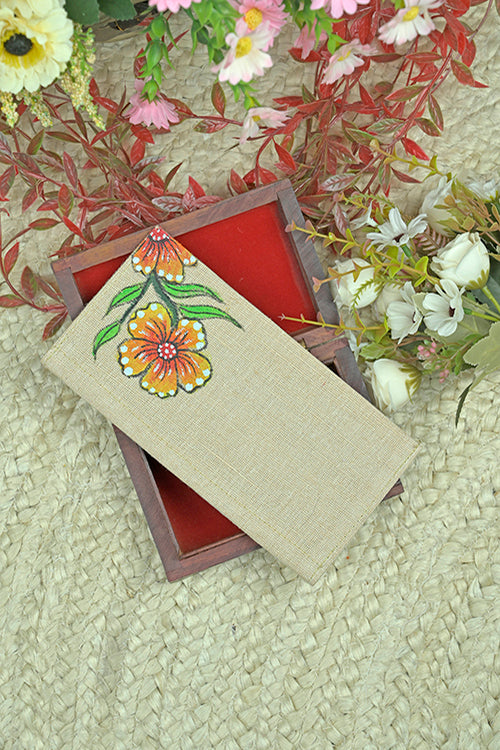 Diorama Designs Jute Hanpainted Nature Envelope - Set Of 4