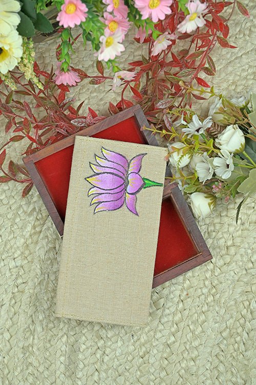 Diorama Designs Jute Hanpainted Nature Envelope - Set Of 4