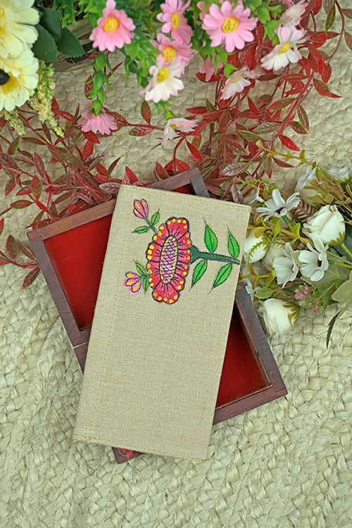 Diorama Designs Jute Hanpainted Nature Envelope - Set Of 4