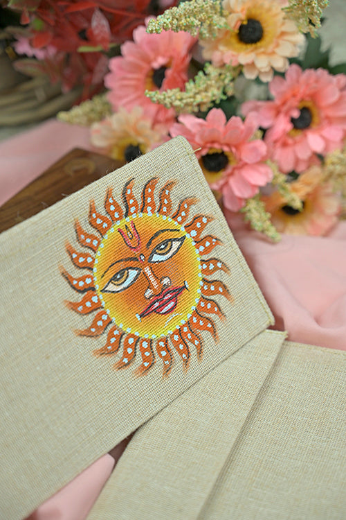 Diorama Designs Jute Hanpainted Serene Envelope - Set Of 4
