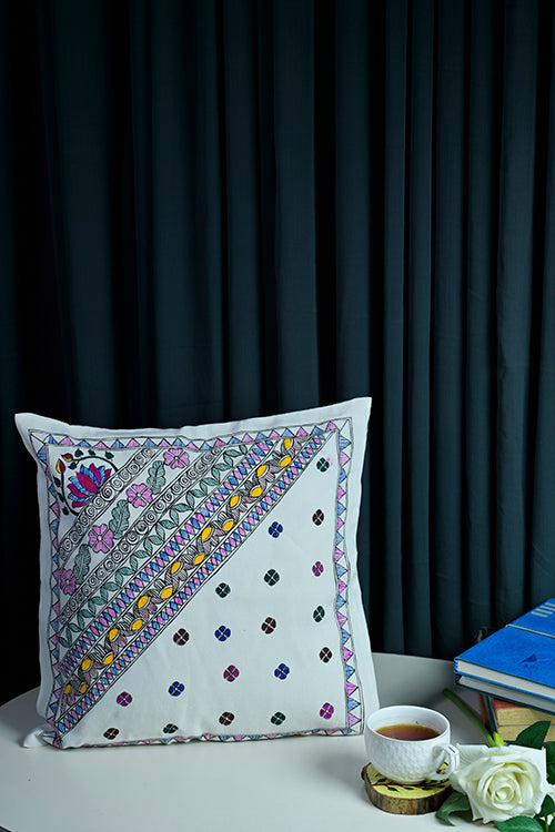 Diorama Designs "Tranquil" Handpainted Cotton Cushion Cover