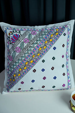 Diorama Designs "Tranquil" Handpainted Cotton Cushion Cover