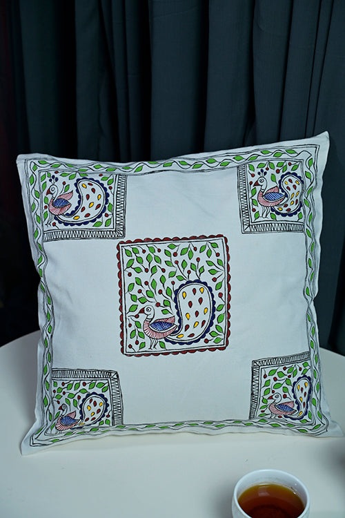 Diorama Designs "Nature" Handpainted Cotton Cushion Cover