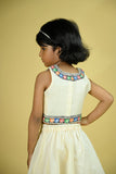 Diorama Designs "Birdie" Handpainted Kids Crop Top & Skirt