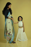 Diorama Designs "Compose" Handpainted Kids Crop Top & Long Skirt