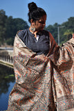 Madhubani Hand-Painted Tussar Silk Dupatta