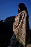 Madhubani Hand-Painted All Over Red Black Cotton Dupatta