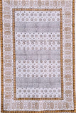 SootiSyahi 'Sparkles on Floor' Handblock Printed Cotton Dhurrie Rug
