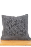 One 'O' Eight Knots Diamond Hand-Knotted 100% Cotton Cushion Cover (Single pc)