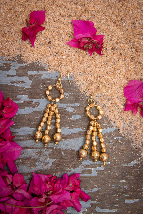 Miharu Dhokra Beaded Earrings EB23