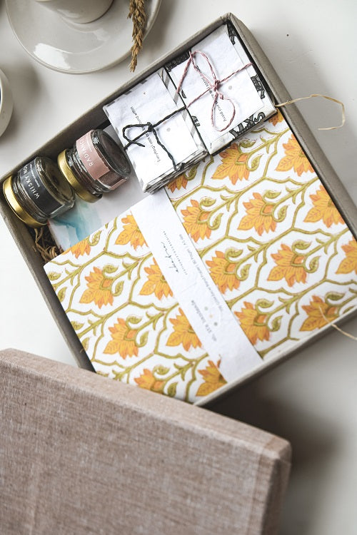 Ekatra Self care Hamper yellow floral