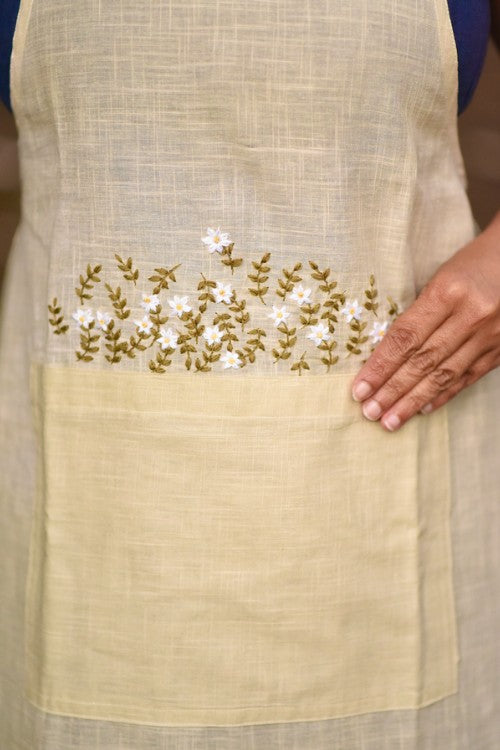 The Good Gift, Apron, Radha, Embroidery, Cotton, Brown