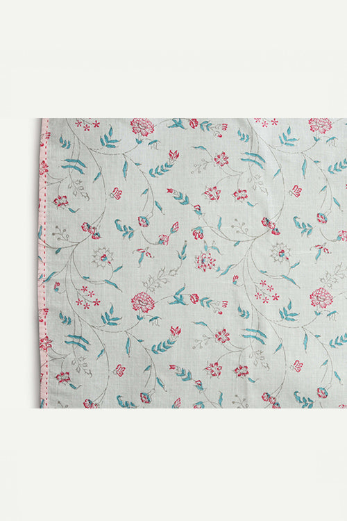 Ikai Asai Table Napkin Single pc with Pink Block Printed Flowers
