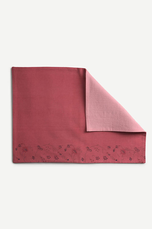 Ikai Asai block printed Table Mat single pc pink