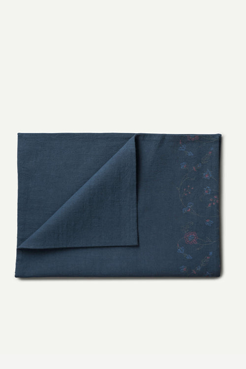 Ikai Asai block printed Table Mat single pc dark blue