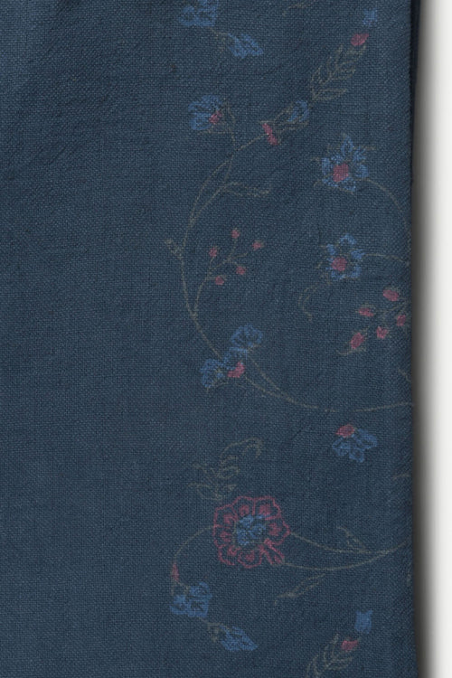Ikai Asai block printed Table Mat single pc dark blue