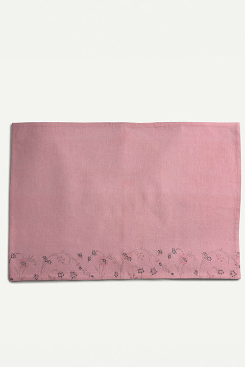 Ikai Asai block printed Table Mat single pc Pink and blue