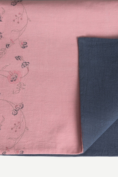 Ikai Asai block printed Table Mat single pc Pink and blue