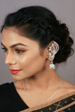 Silver Linings Morni Handmade Silver Filigree Cuff Earrings For Women
