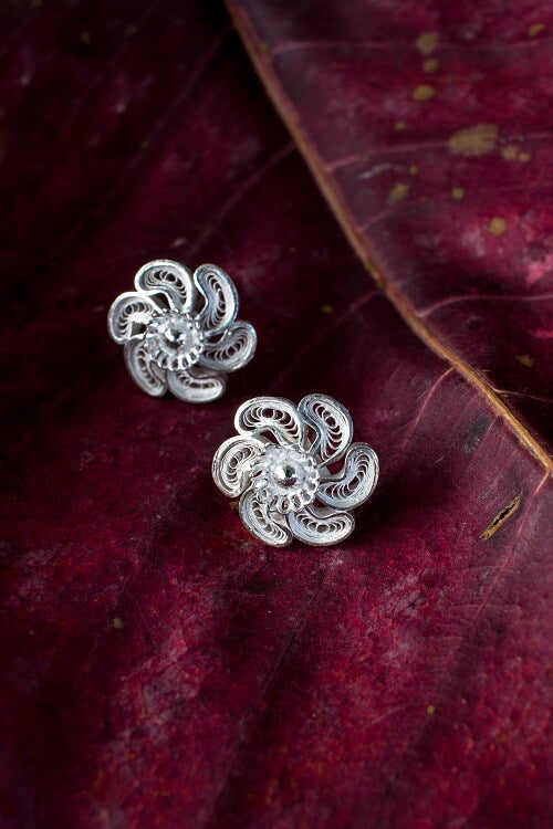 Buy Latest German Silver Earrings Online in India – The Jewelbox