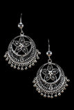 Silver Linings Classy Handmade Silver Filigree Chandabali Earrings For Women