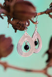 Silver Linings Black Drops Handmade Silver Filigree Dangle Earrings Online