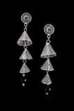 Silver Linings Cascade Handmade Silver Filigree Jhumka Earrings Online