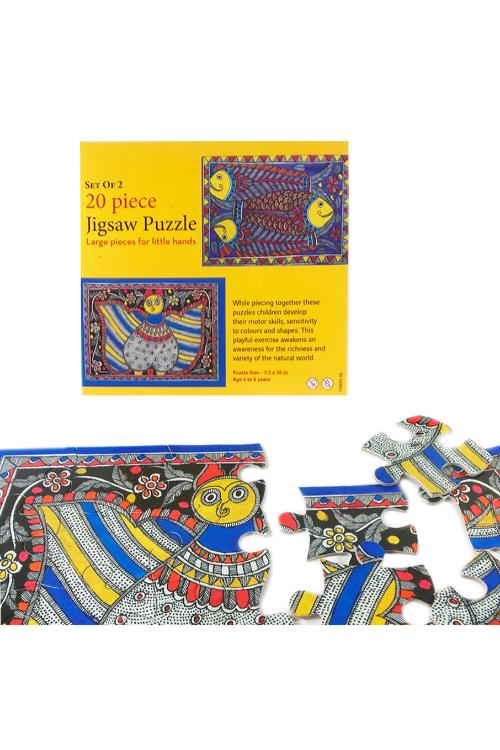 Froggmag "Madhubani Owl" 20 Pieces Jigsaw Puzzle