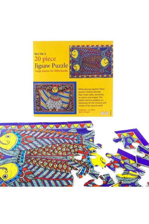 Froggmag "Madhubani Owl" 20 Pieces Jigsaw Puzzle