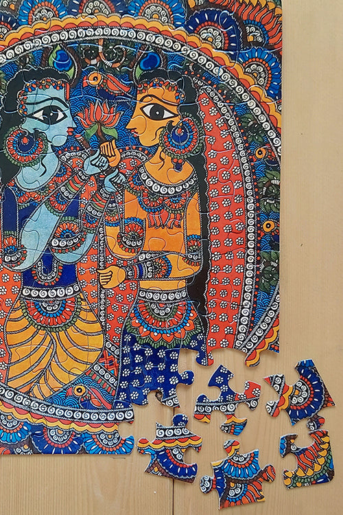 Froggmag "Madhubani Radha Krishna" 63 Pieces Jigsaw Puzzle