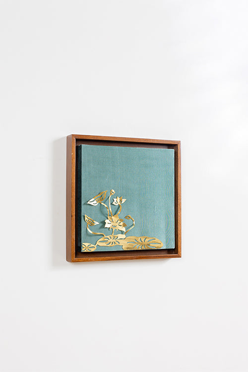 Wall Frame With Lotus Composition