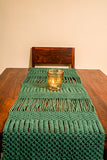 Floating Dashes Hand Knotted Cotton Table Runner Online