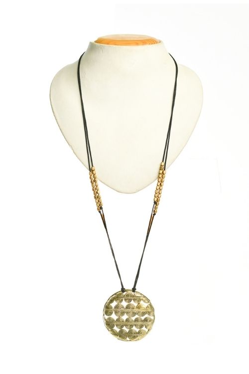 Miharu Dokra Small Round Pendent