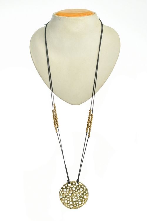 Miharu Dokra Round and Round Pendent